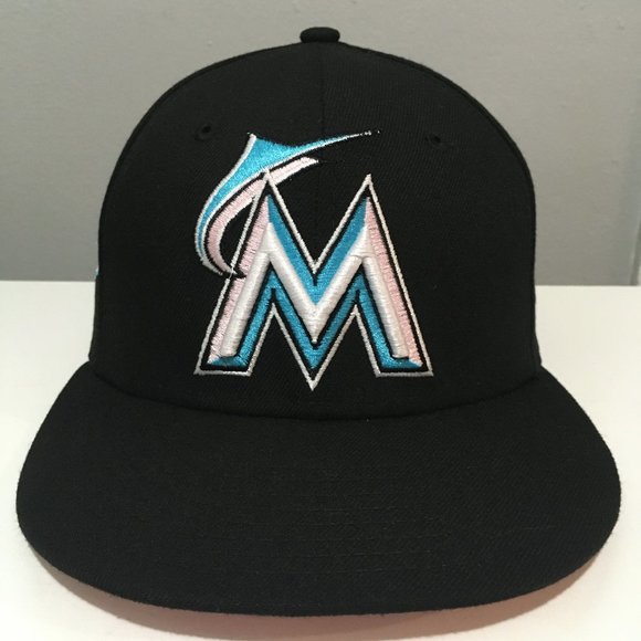 Exclusive Fitted New Era Miami Marlins 2017 All-Star Game Patch 5950 Hat Size 7 - Picture 1 of 6